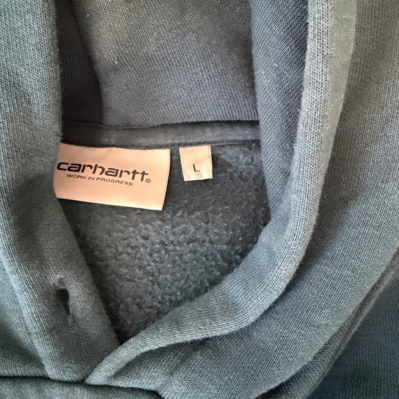 Carhartt Men's Teal Hoodie Sweater - Picture 2 of 2